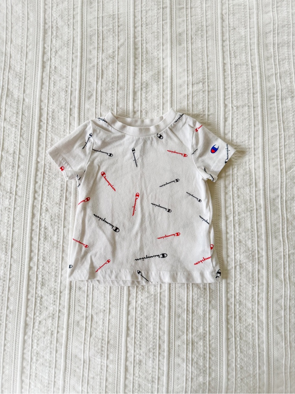 Champion Baby Boy White All-Over Logo T-Shirt 6–9M
